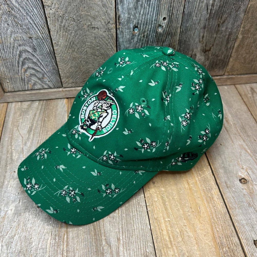 Boston Celtics New Era Women's Bloom Print 9TWENTY Adjustable Hat Kelly‎ Green